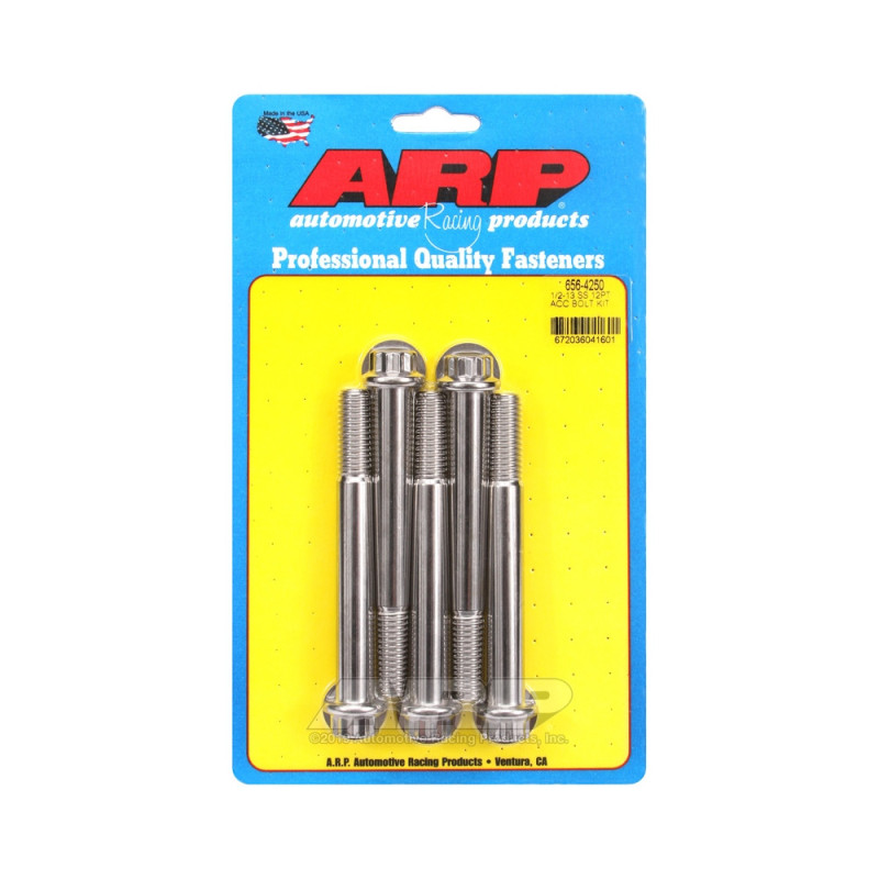 Set de șuruburi și piulițe universale ARP 1/2-13 – Oțel inoxidabil, 12 capete x 5 - ARP-656-4250 - 656-4250 - 3666618195384